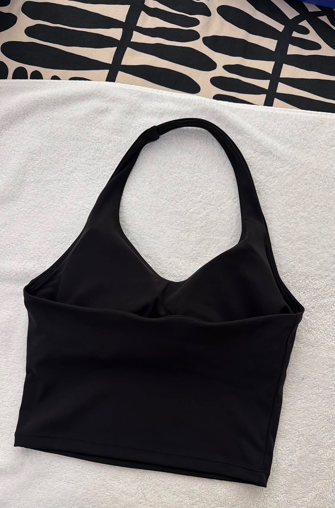 Black Quiet Bra product view showing premium performance construction